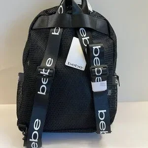bebe | Bags | Bebe Manny Lg Backpack Black Netted Removable  display picture 2